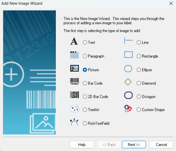 screenshot of LABEL MATRIX